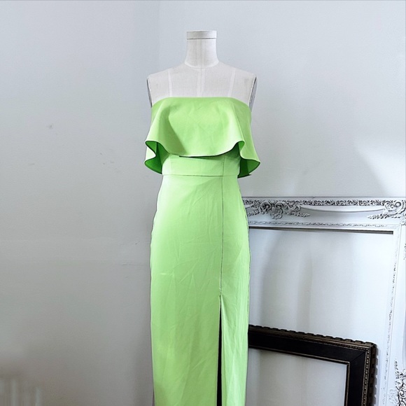 Aidan Mattox strapless crepe column gown 0 - Picture 2 of 10